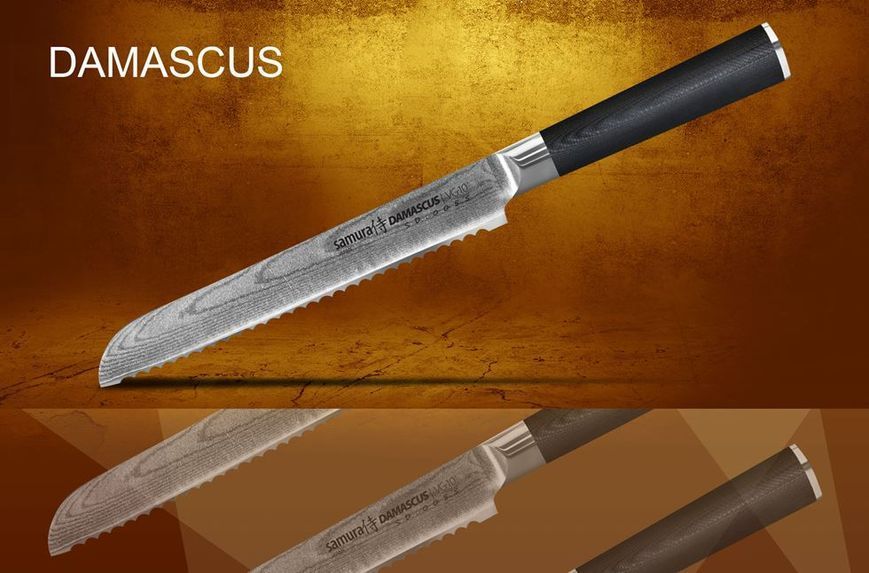 Нож кухонный Samura Damascus для хлеба 230 мм (SD-0055) SD-0055 фото