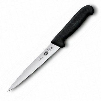 Нож кухонный Victorinox Fibrox Filleting Flex филейный 18 см черный (5.3703.18) 5.3703.18 фото