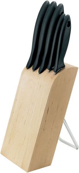 Набор из 5-ти кухонных ножей +блок Fiskars 1023782 фото
