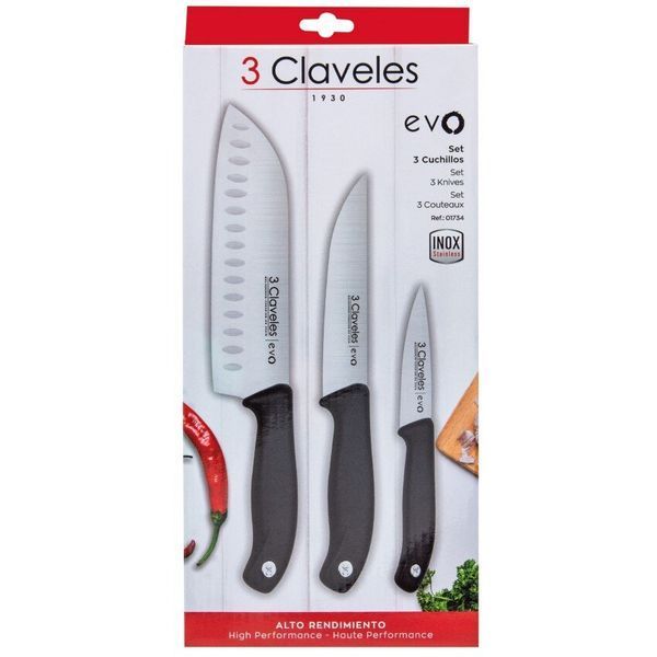 Набор из 3 кухонных ножей 3 Claveles Evo (01734) 01734 фото