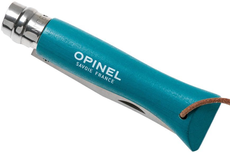 Складаний ніж Opinel №6 Trekking нержавіюча сталь бірюзовий (002200) 002200 фото