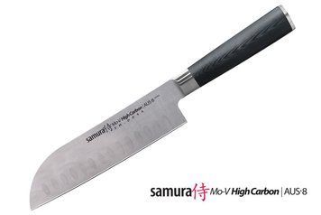 Ніж кухонний Сантоку з жолобчастою лінією леза, 138 мм, Samura "Mo-V" (SM-0093) SM-0093 фото